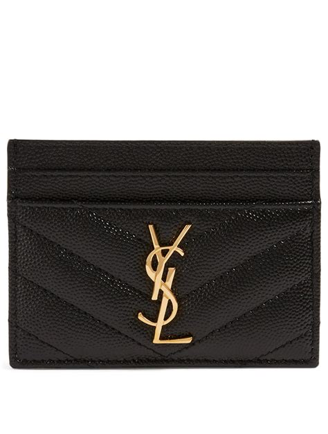 ysl saint laurent monogram matelassé card holder|saint laurent card case.